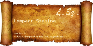 Lampert Szabina névjegykártya
