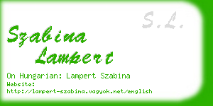 szabina lampert business card